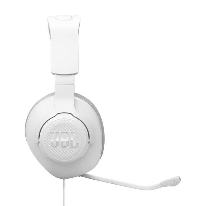 JBL Quantum 100M2 - White - Wired over-ear gaming headset with detachable mic and mute option - Right image number null